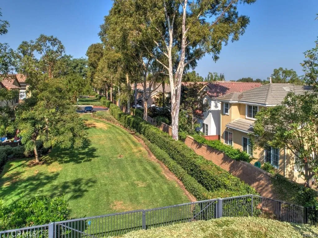 The greenbelt leads to the park