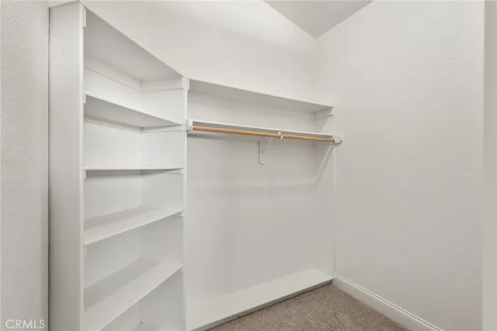 Walk in primary closet