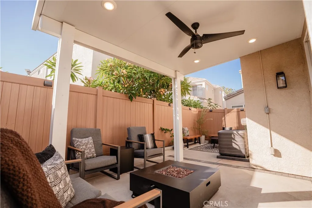 Multiple Seating Areas and Patio Cover