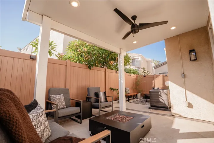 Multiple Seating Areas and Patio Cover