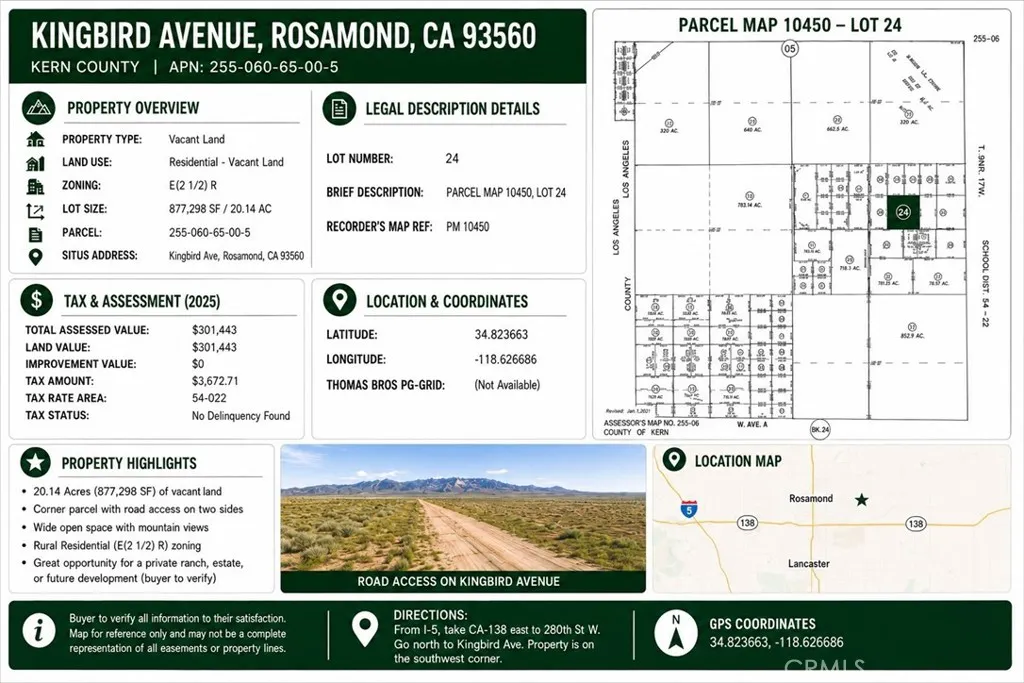 0 Kingbird Avenue, Rosamond, California 93243 — photo 5