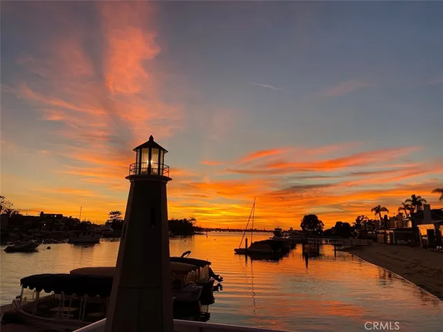 Sunset from the dock across the street