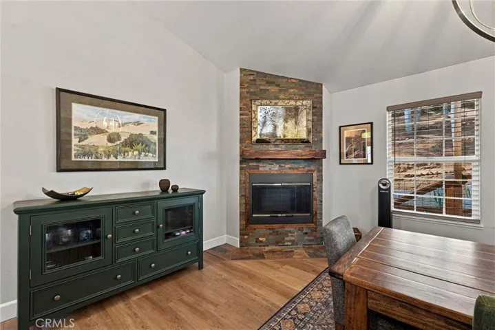 Wood-burning fireplace