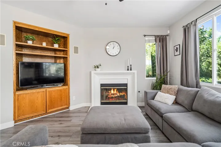 Virtually staged to add flames in fireplace