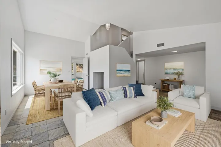 Living Room with open dining room combination.
