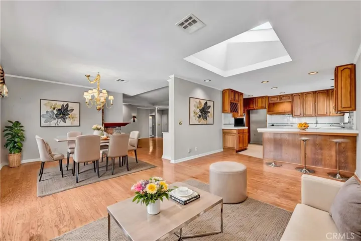 KITCHEN FLOWS INTO THE LARGE DINING AREA