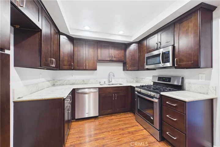 Gas stove and built in microwave