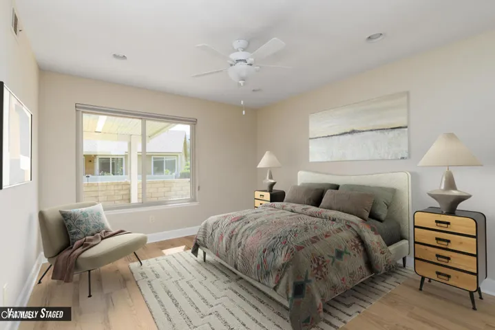 Digitally Staged 2nd Bedroom