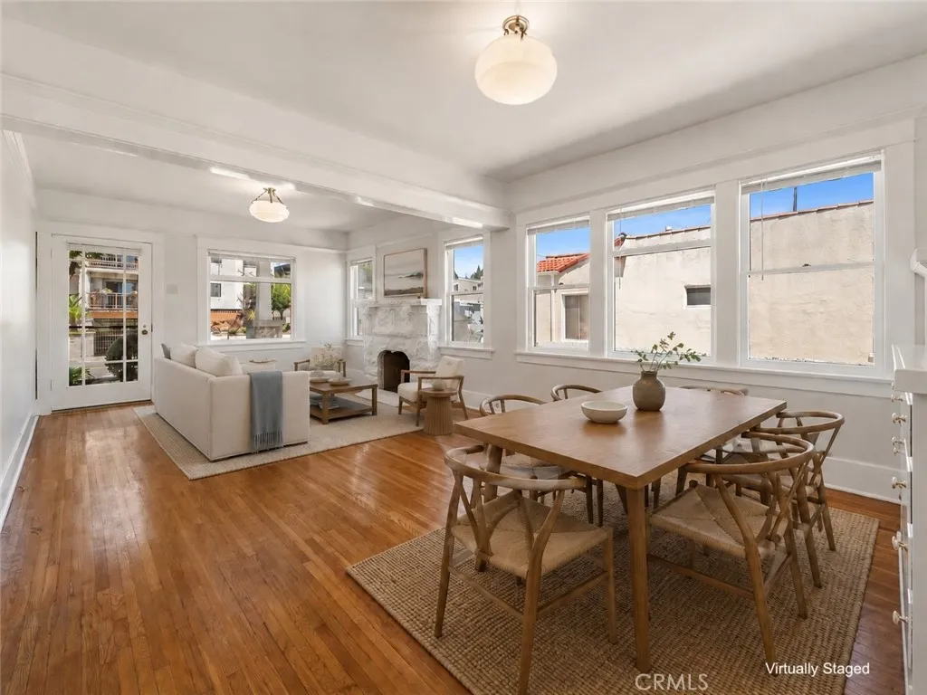 Virtually staged* Living room & dining room