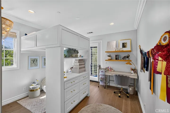 Bedroom #4 with built-in lofted bed and cabinetry