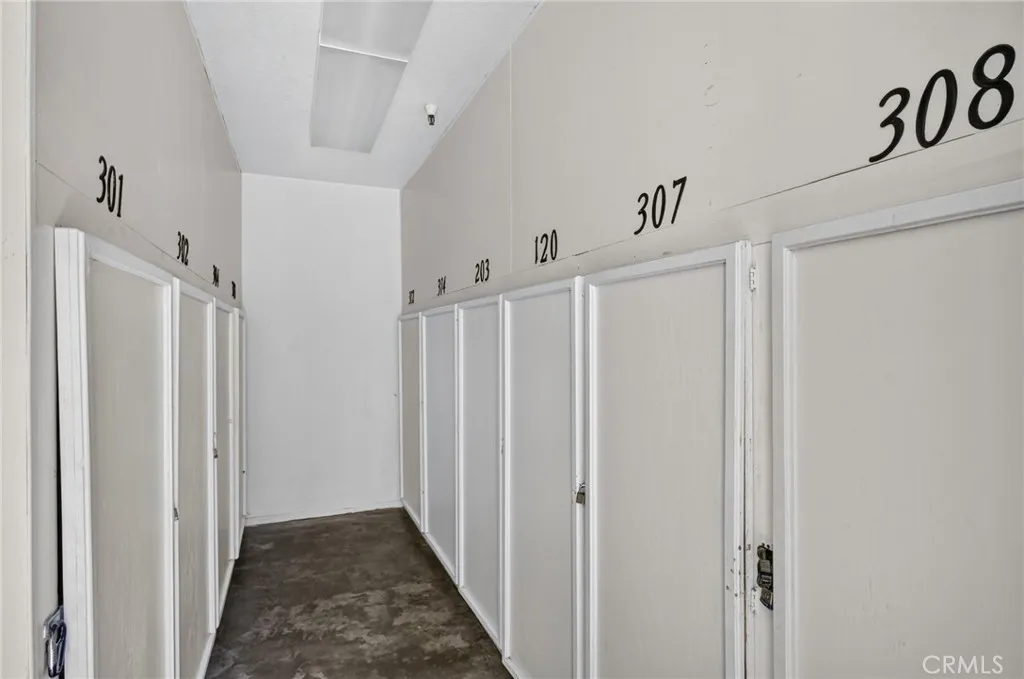 Each unit has a private storage locker