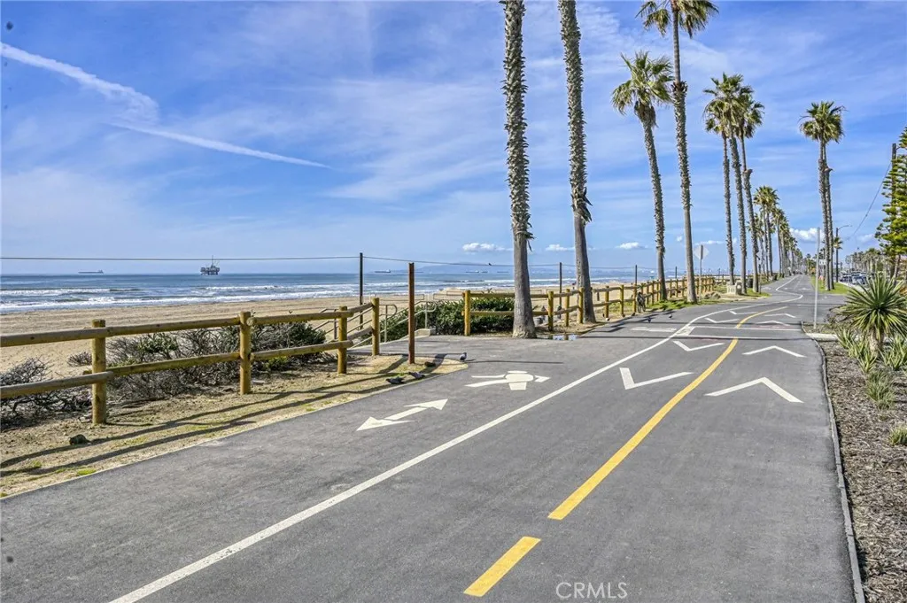 Huntington Beach has miles and miles of bike and walking trails along the sand.