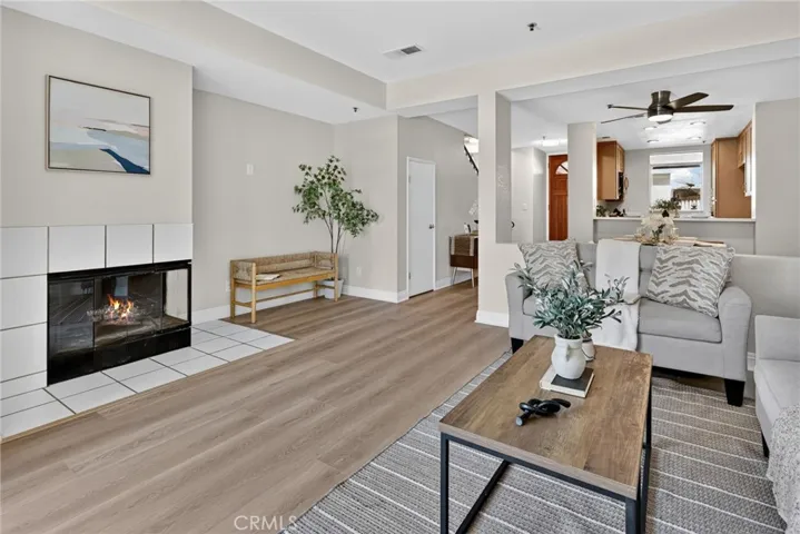 Living Room with a cozy fireplace