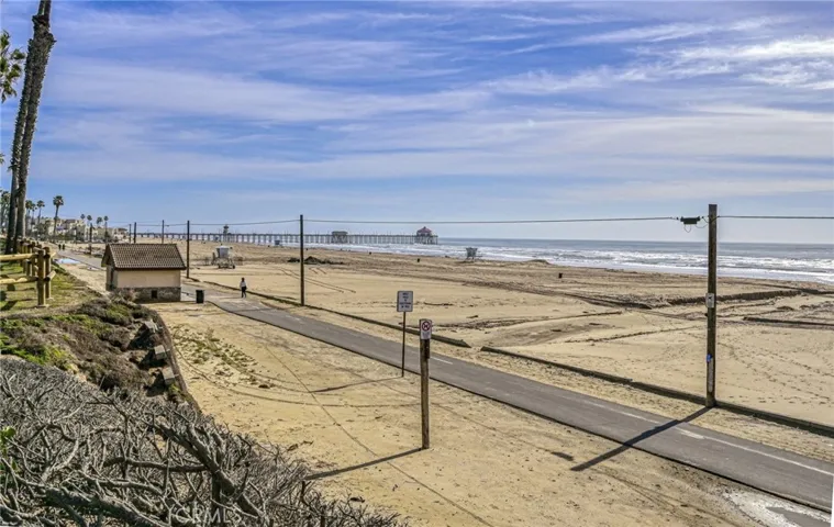 Miles and Miles of Beach just outside the door with a view of the Hunting Beach Pier