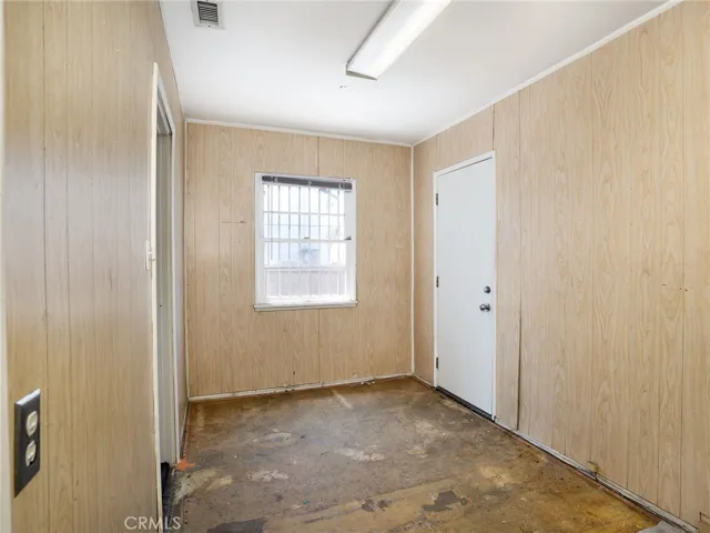 Back area at the back exit.