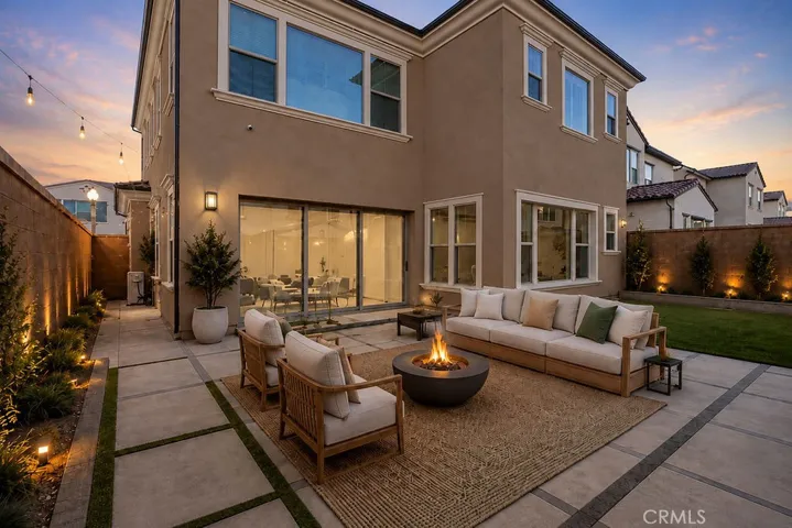 Backyard is virtually staged.