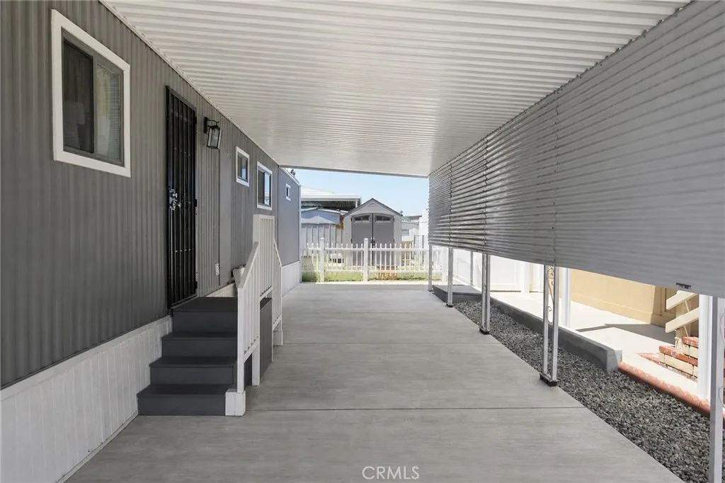 Covered carport for two cars.