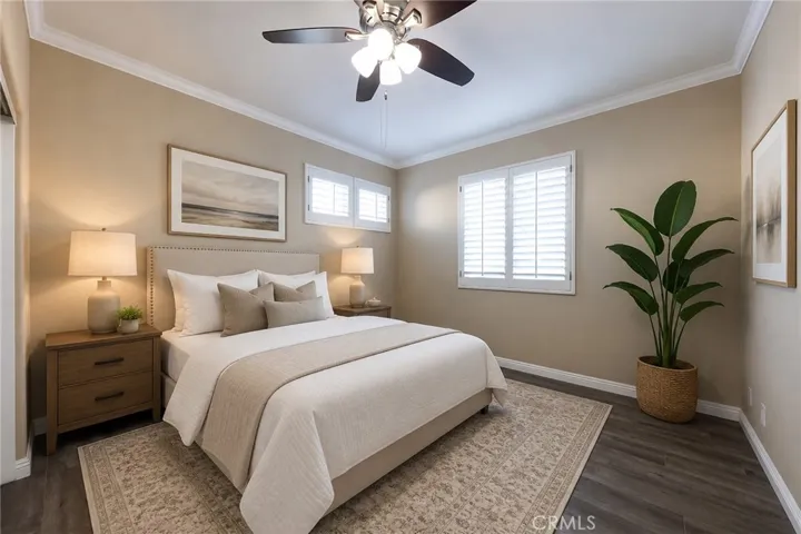 Virtual staged guest bedroom