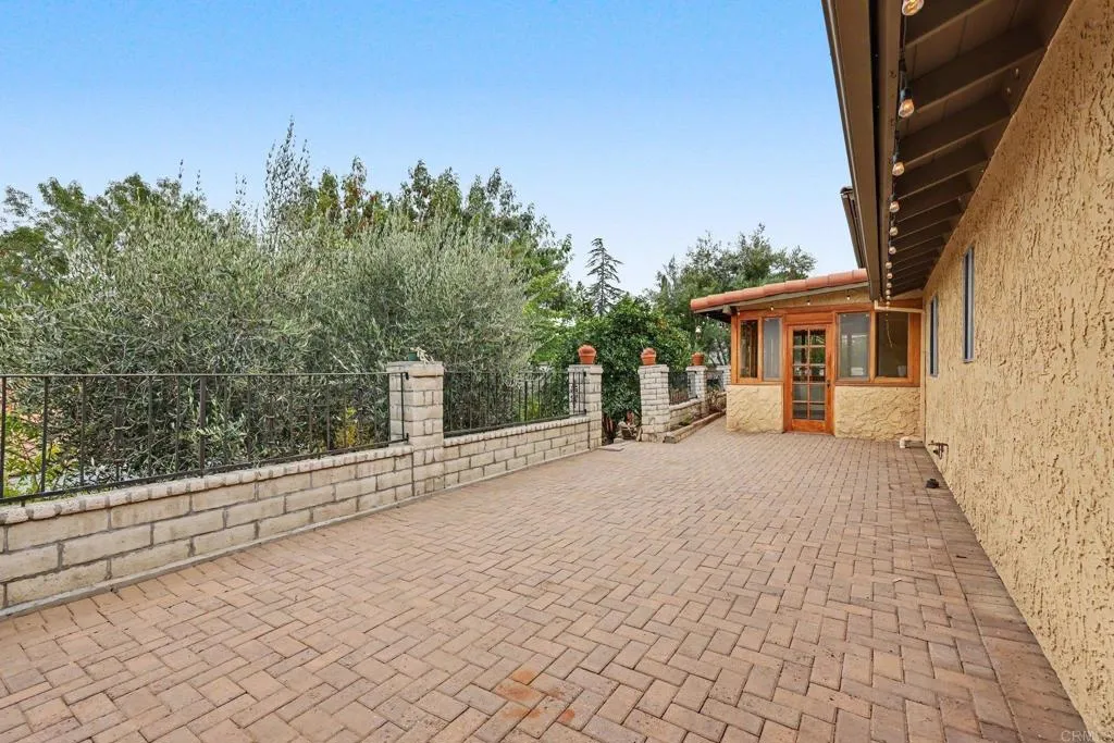 Pavered patio area