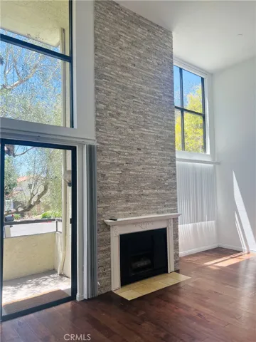 Updated stone face fireplace