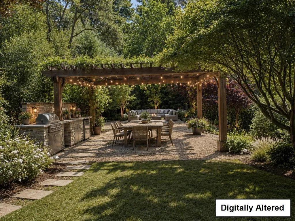 AI rendering of side yard