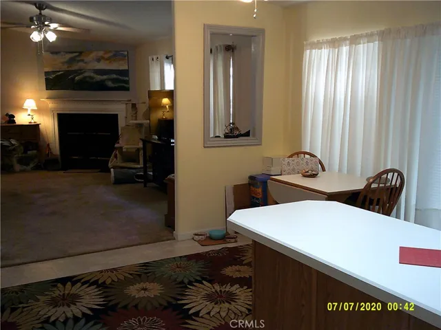 From kitchen dining area