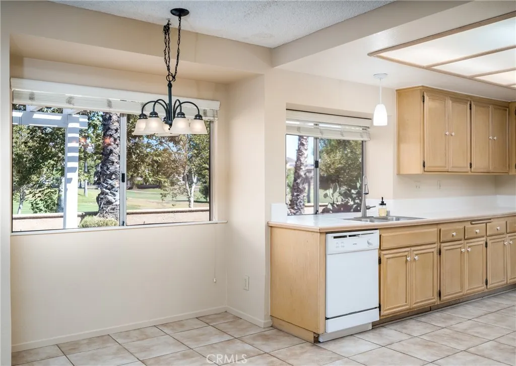 Dining nook off kitchen with view to the golf course.