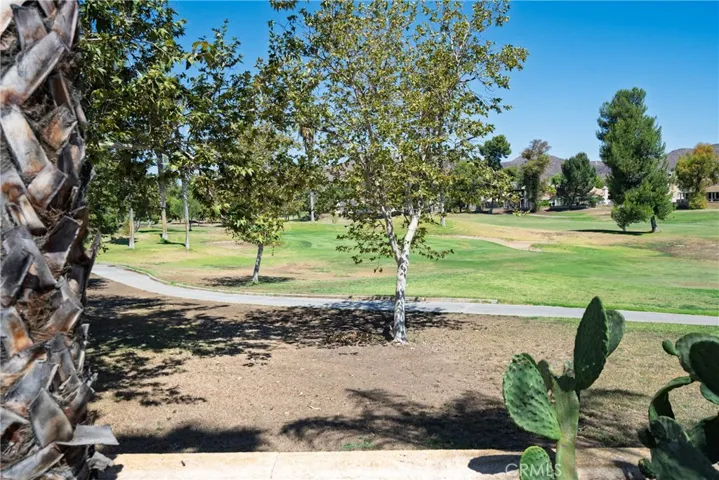 View of the golf course from the backyard.
