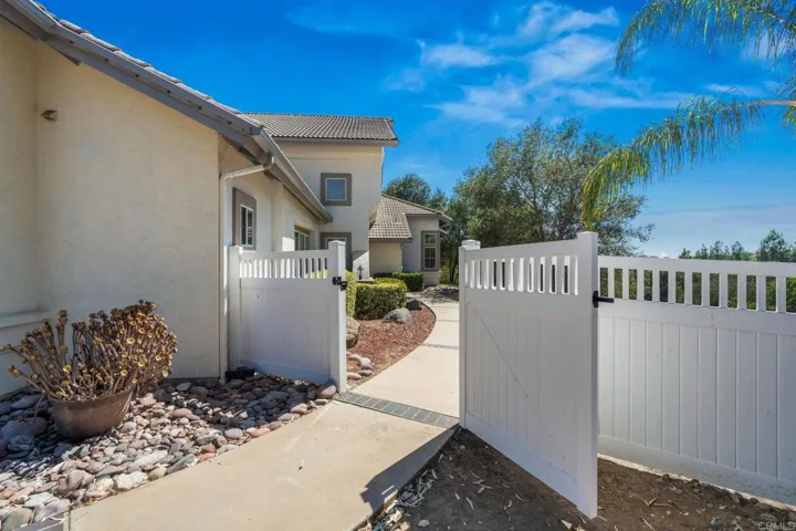 Fenced and gated side & backyard