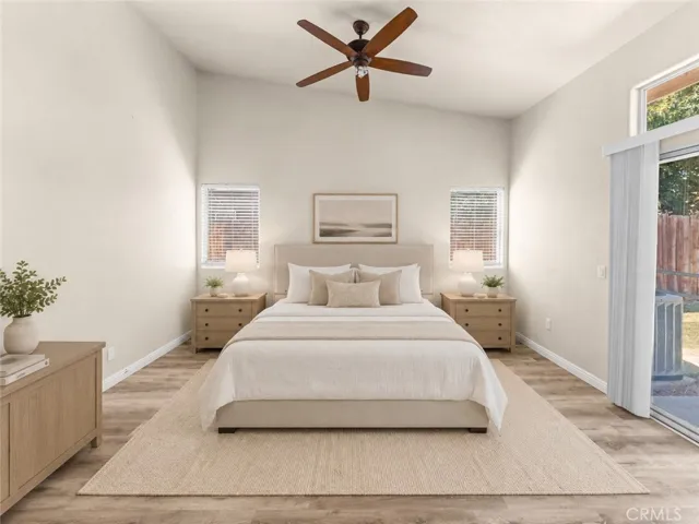 Virtually staged bedroom