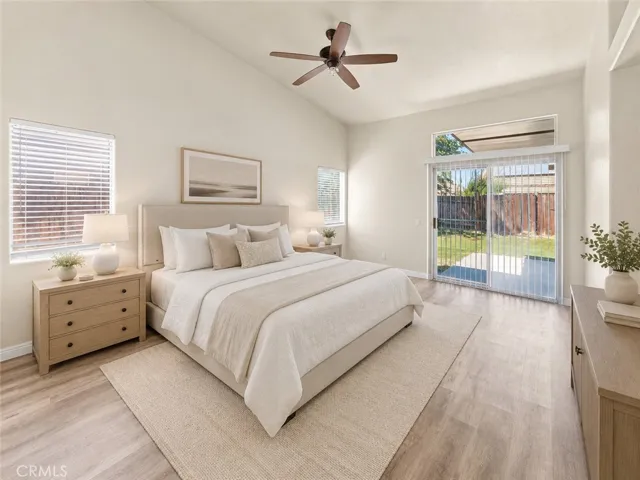 Virtually staged bedroom