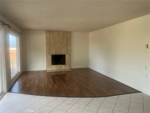Large living room with fireplace