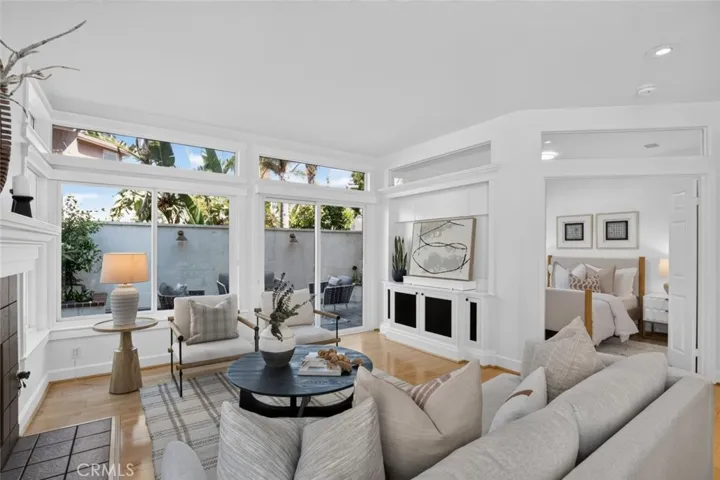 Open concept living and dining rooms
