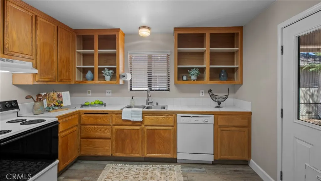 Access from kitchen to back patio area.