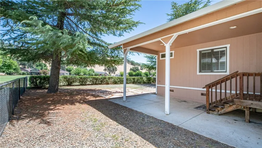Side yard and patio