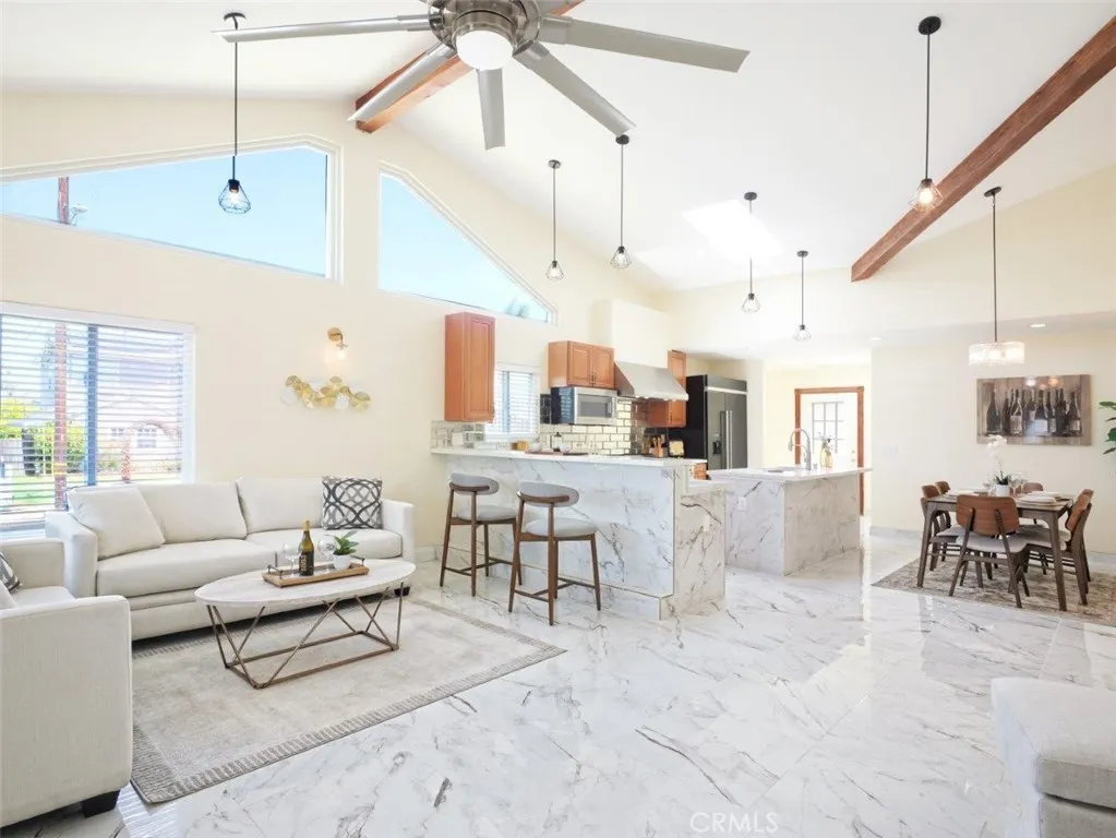 Living Area to Kitchen & Dining Area