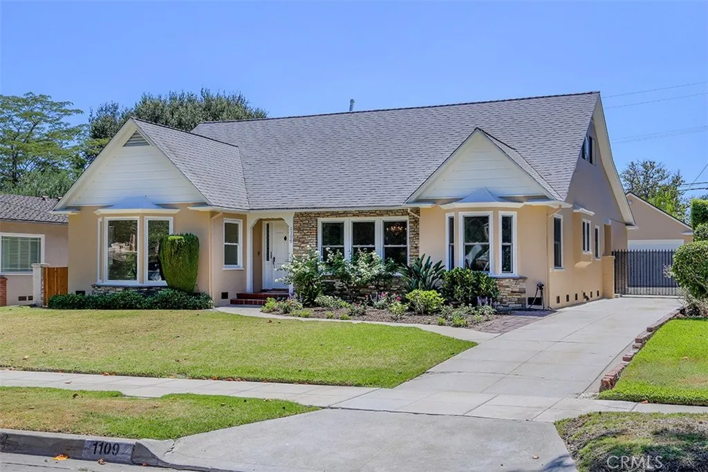 View from Street with Long Driveway