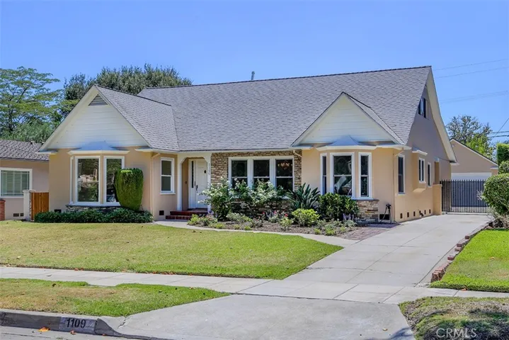 View from Street with Long Driveway