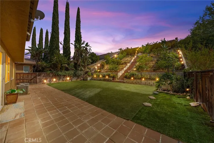 Backyard Twilight Digitally Enhanced