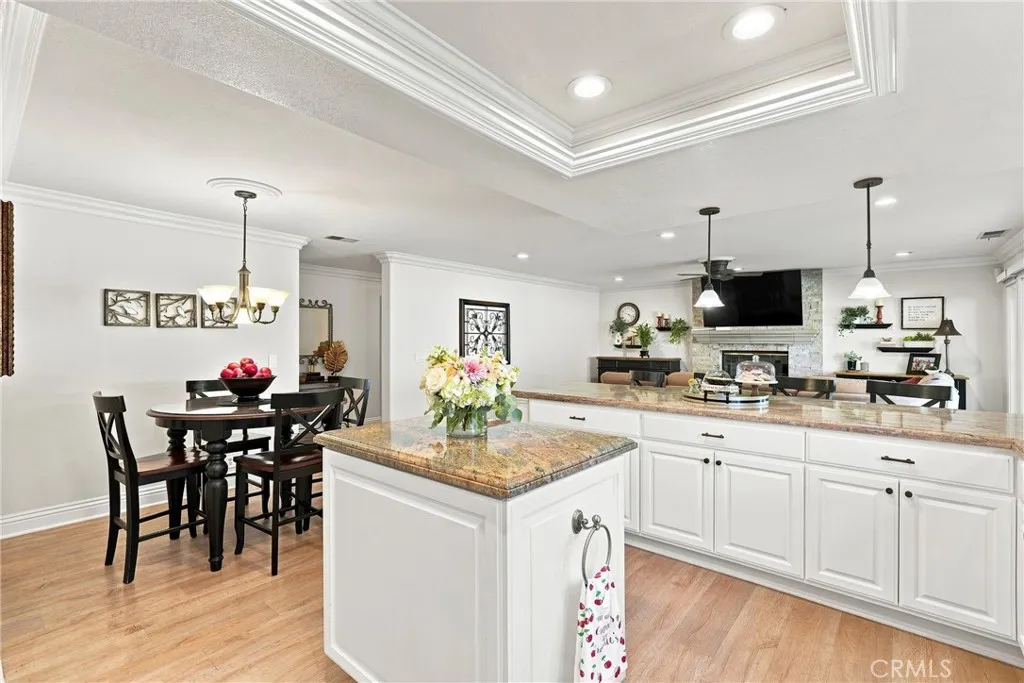 Spacious Kitchen with island and bar sitting