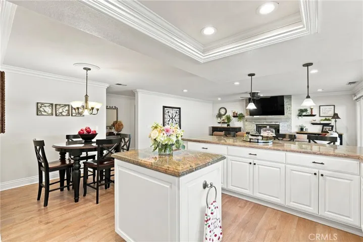 Spacious Kitchen with island and bar sitting