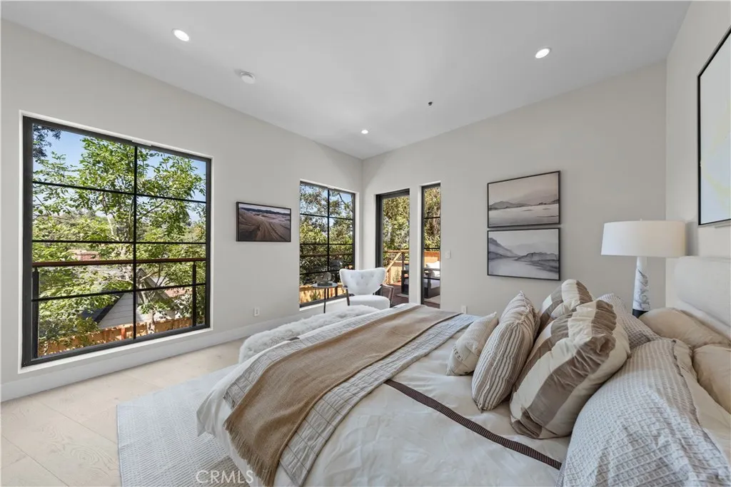 Master bedroom with view
