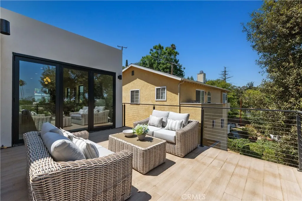 Family room with the folding sliding door
