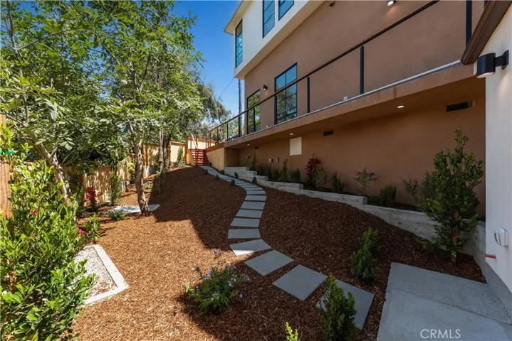 Backyard outside of the guest bedroom