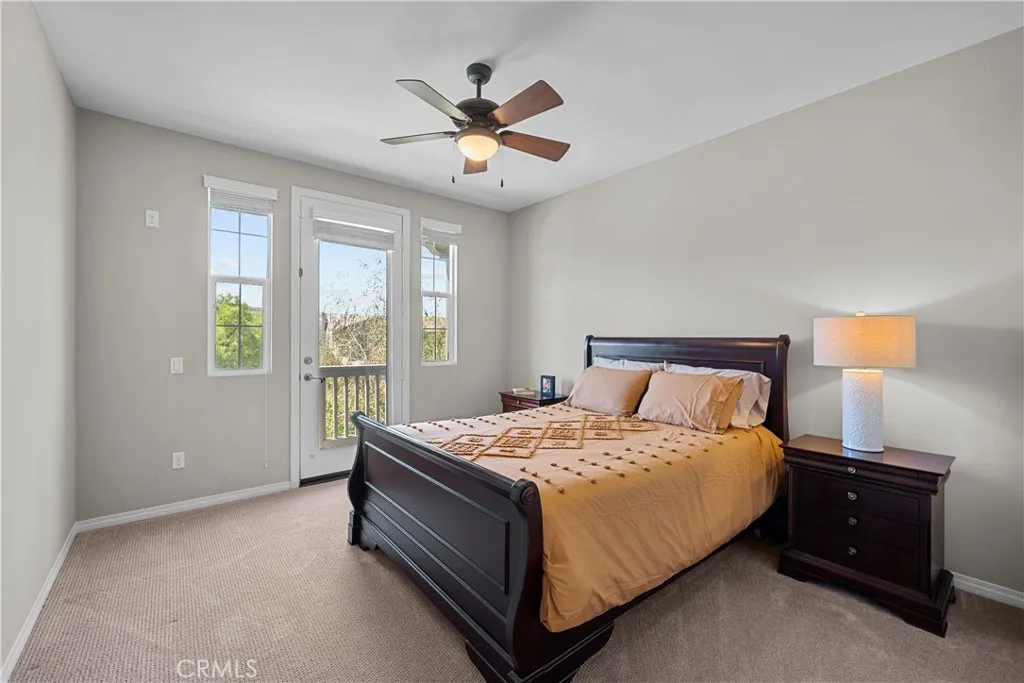 Upstairs room with balcony access