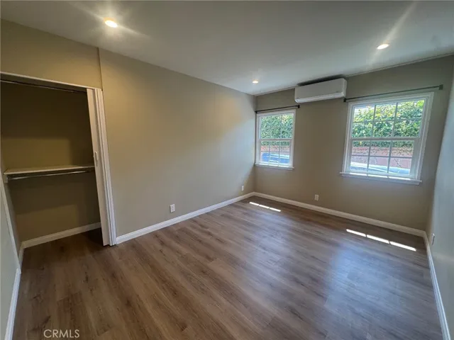 Bedroom suite includes a private bathroom and an energy-efficient mini-split A/C system
