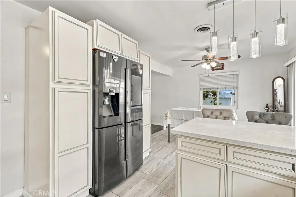 kitchen and dining area