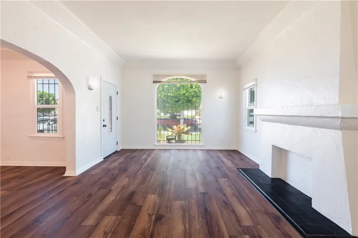Fireplace in living area