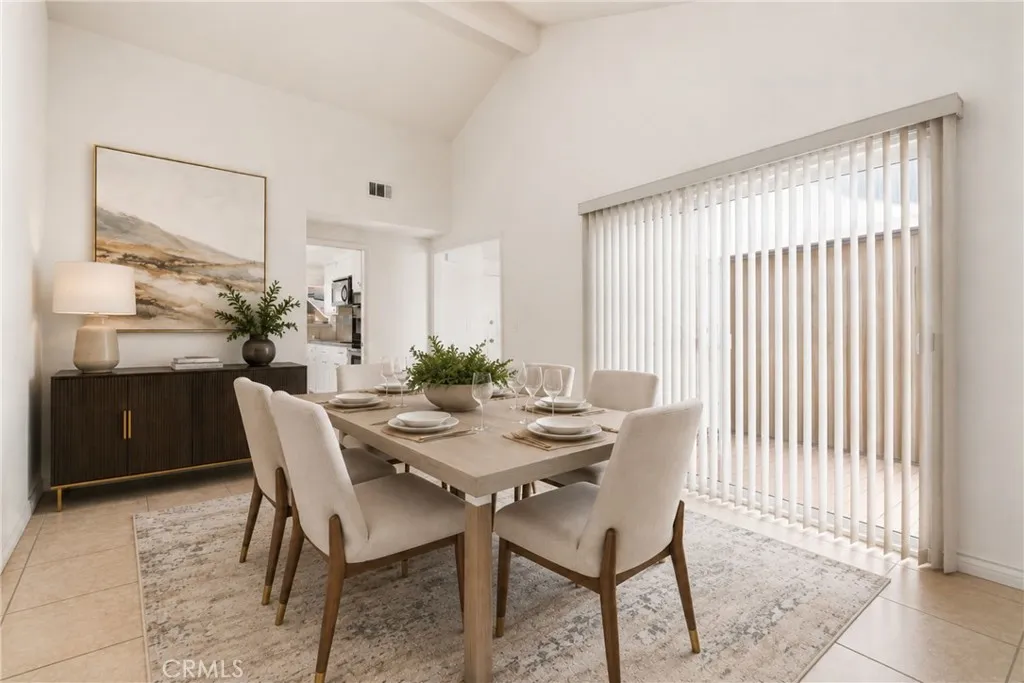 Virtually staged-dining room