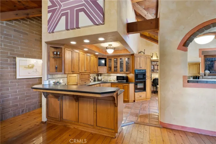Kitchen with bar seating